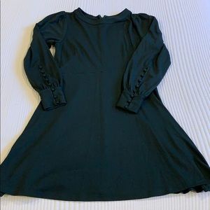 Button detail long sleeve dress